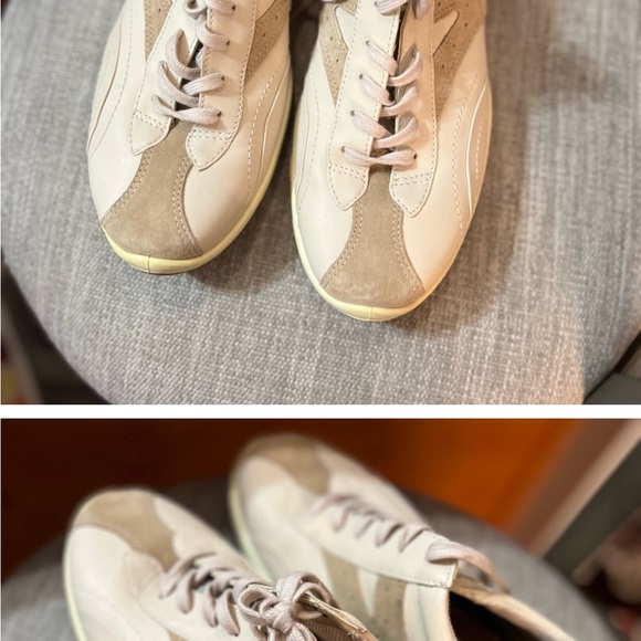 Ecco Women's Sneakers - Cream and Tan - Picture 1 of 3